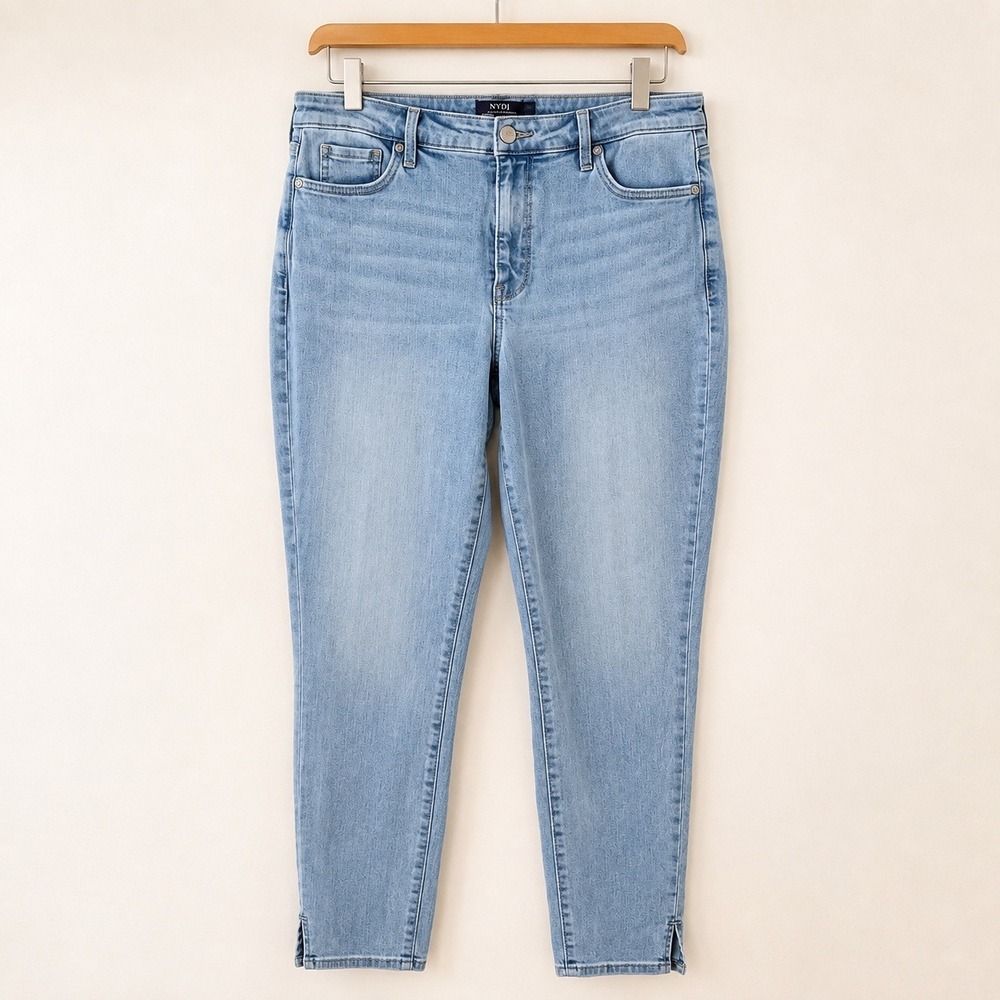 NYDJ Ami Skinny Jeans Womens 14 Light Wash Curve Shaper Denim Misty Ridge